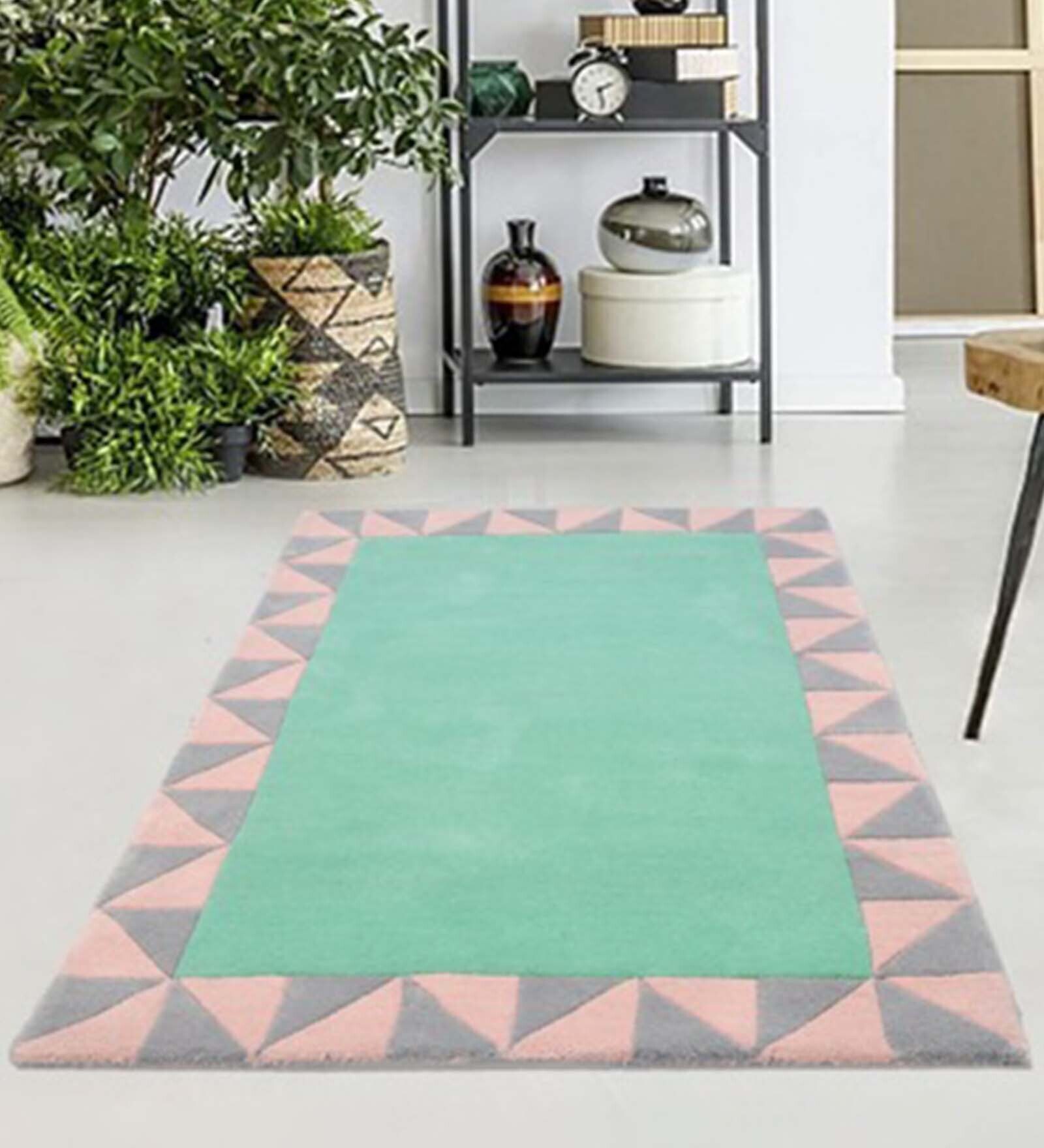 Multicolor Abstract Wool 3 ft x 5 ft Kids Carpet
