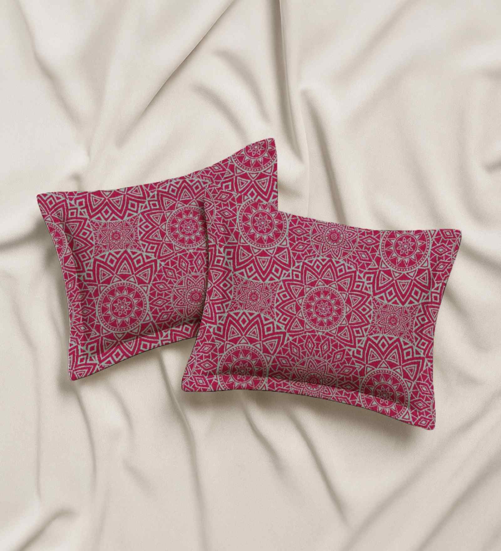 Pink Cotton 27x18 Inches Pillow Covers (Set of 2)