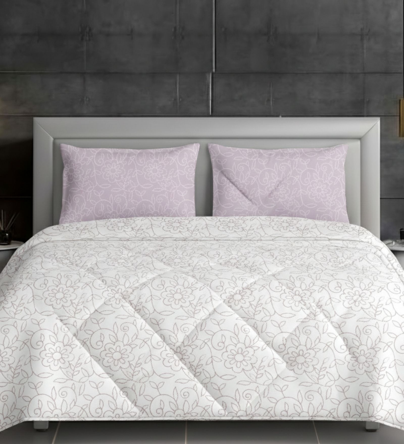 Pink Cotton Heavy Winter 210TC Printed Double 400GSM Comforter