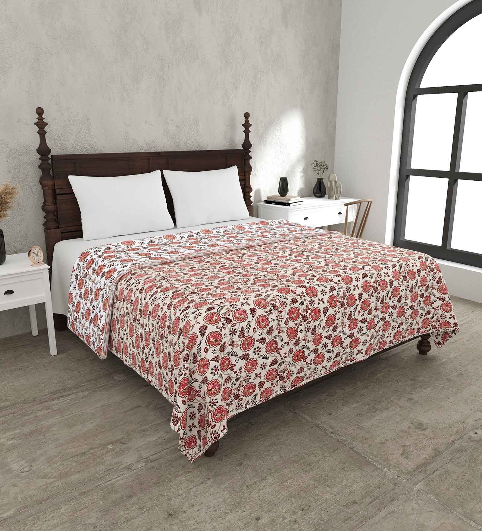 Pink Cotton Traditional 200 GSM Double Bed Dohar