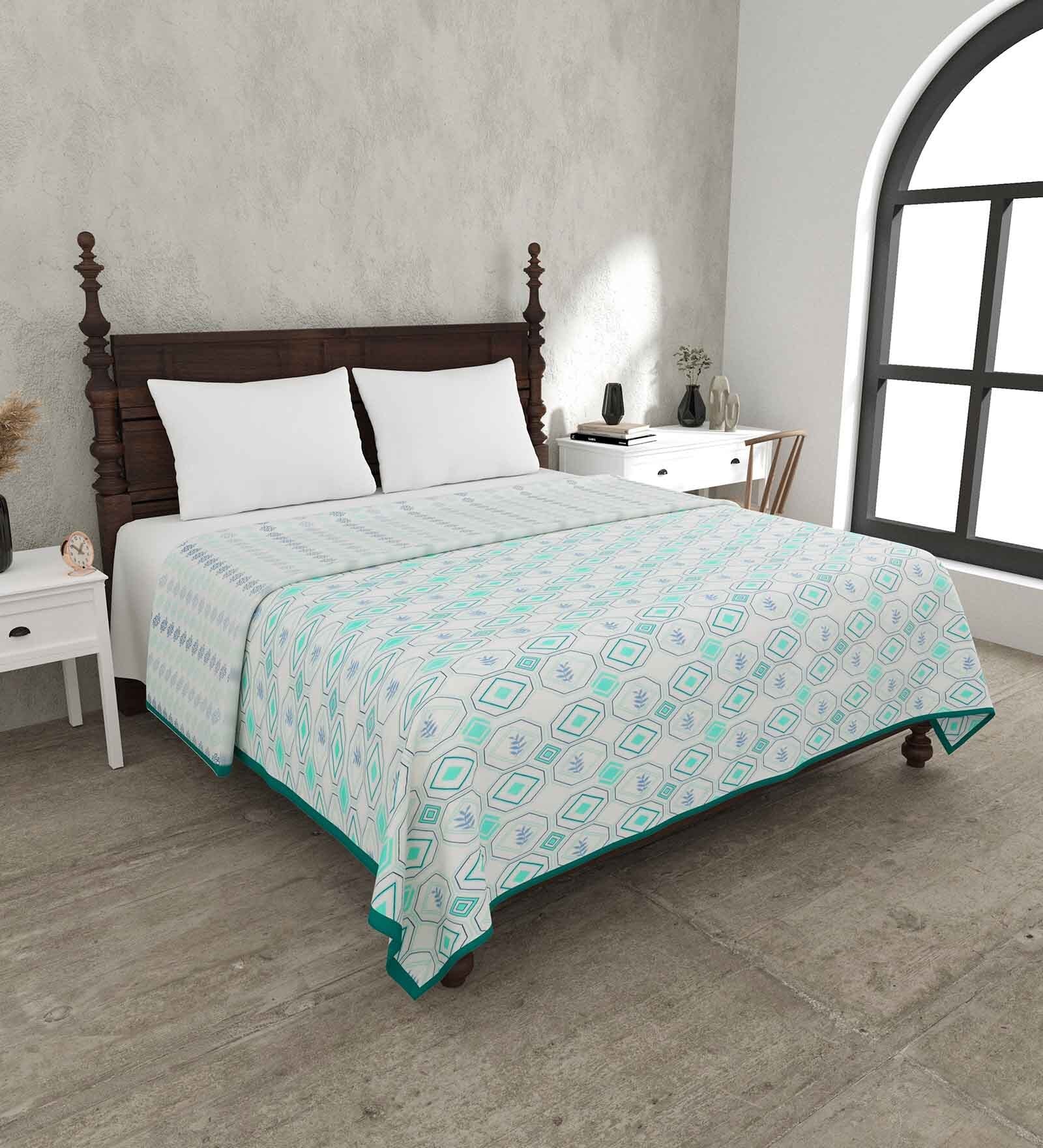 Green Cotton Traditional 200 GSM King Bed Dohar