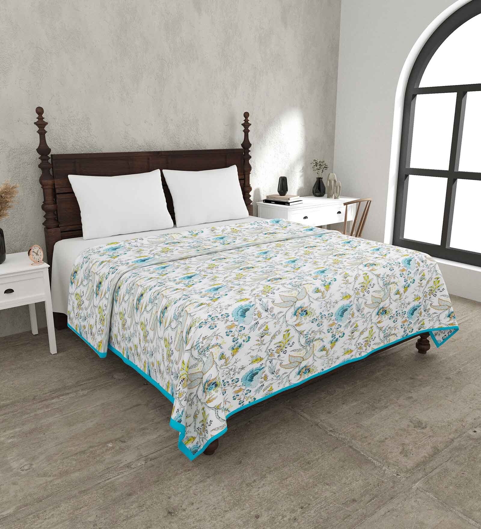 Blue Cotton Traditional 200 GSM King Bed Dohar