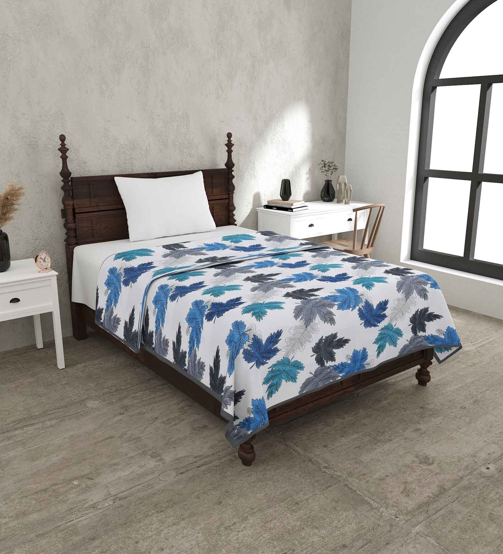 Blue Cotton Traditional 220 GSM Double Bed Dohar