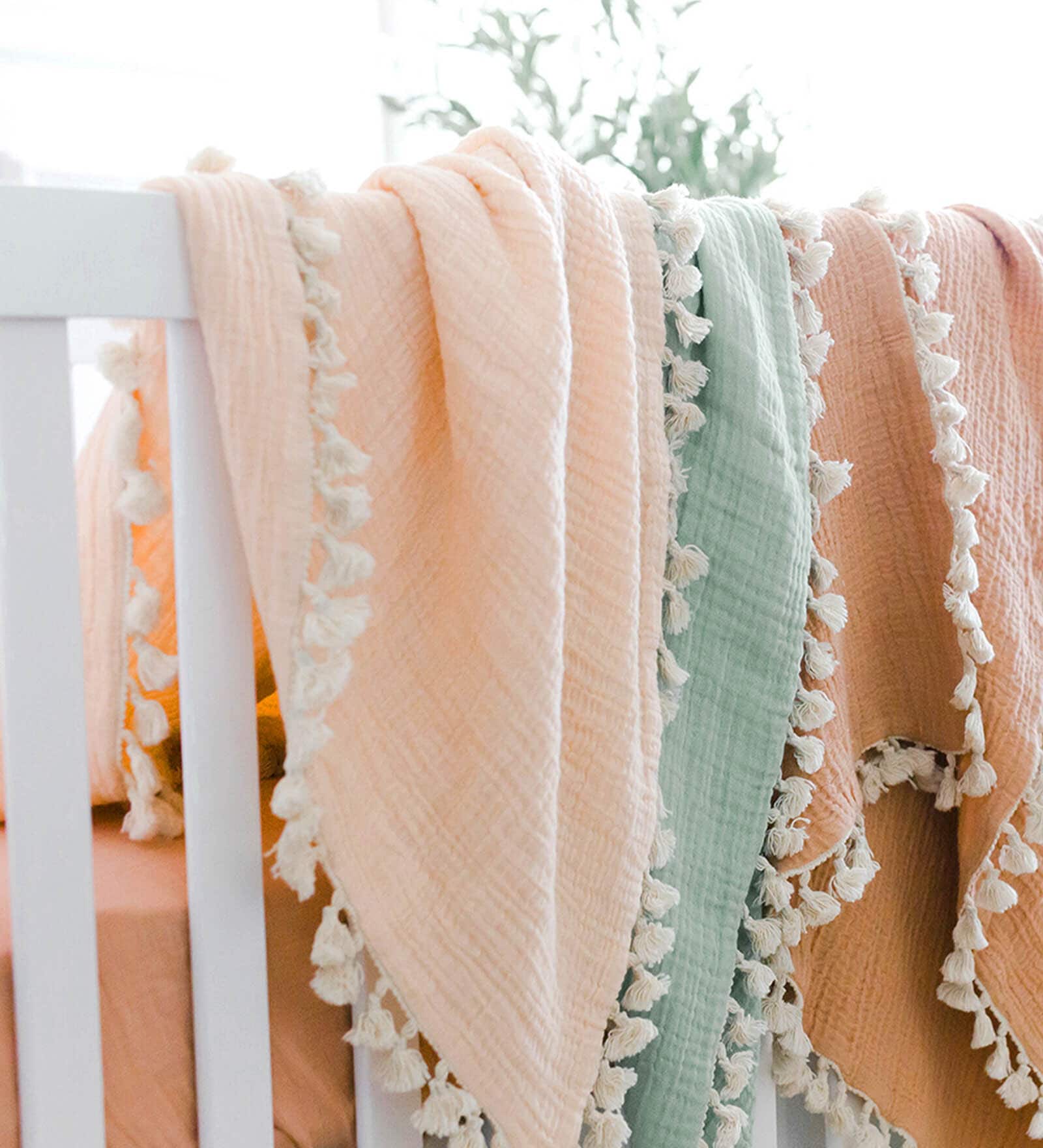 Pink Desert Rose Cotton Reversible Kids Blanket