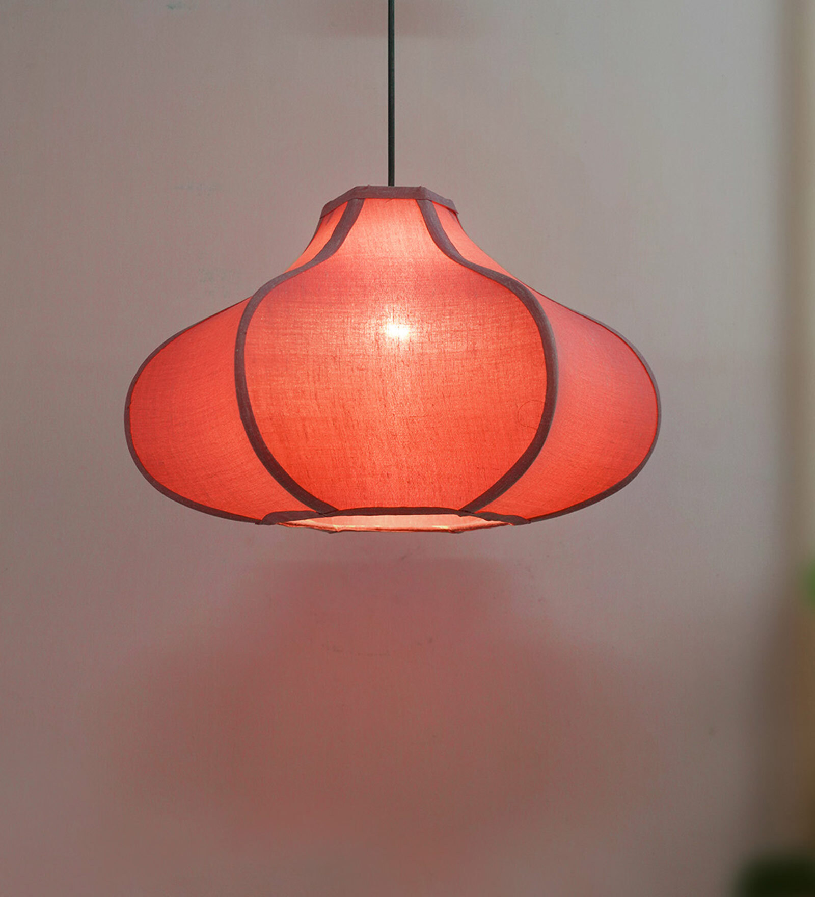 Newton Pink Fabric Hanging Light