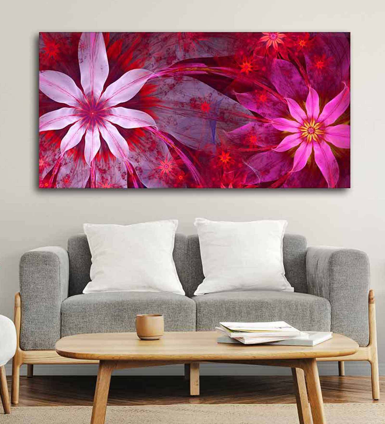 Blessed Pointe Pink Canvas Framed Floral Art Print