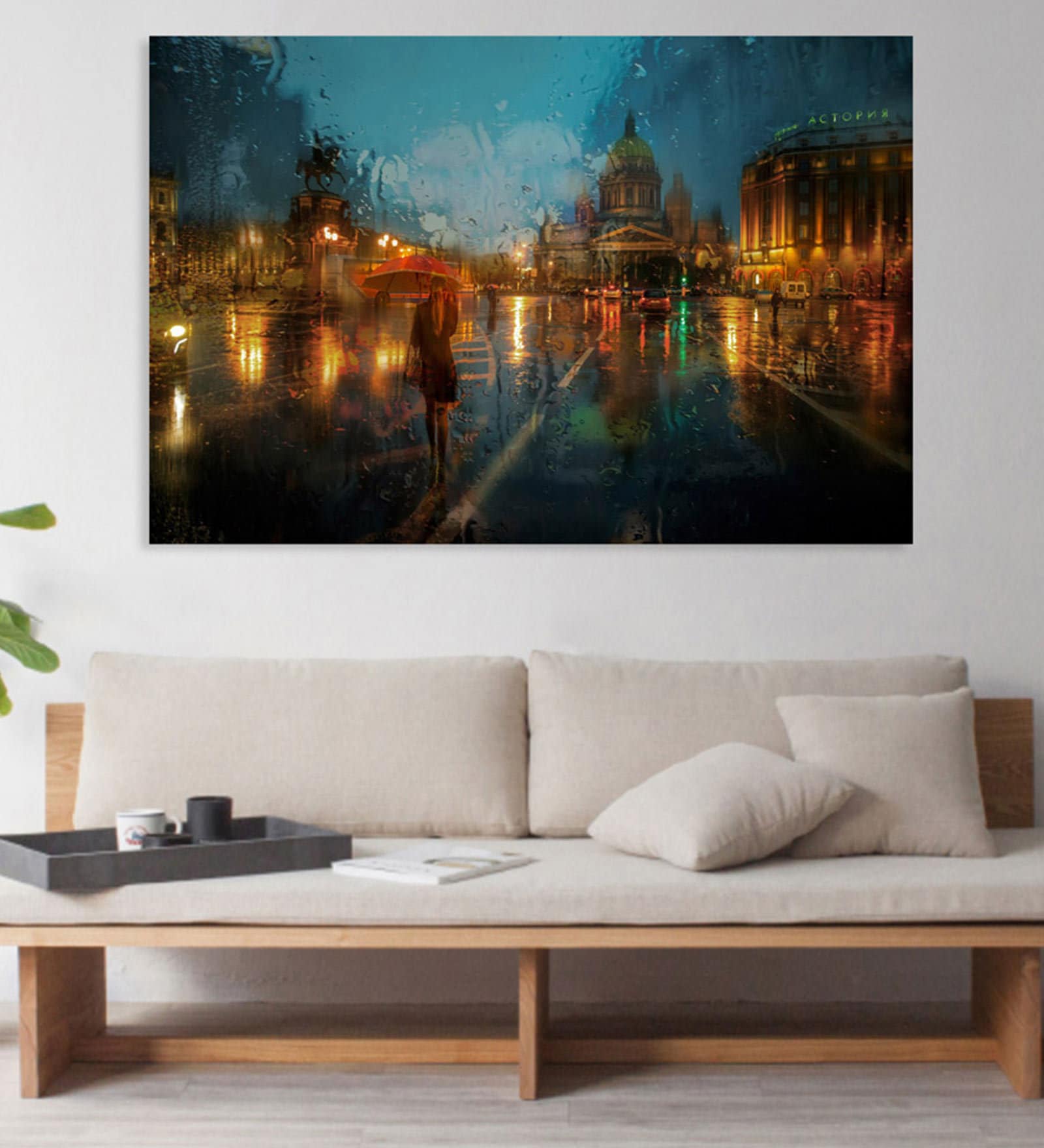 Kingdom In Pink Blue Framed Art Print (33 x 21 Inches)