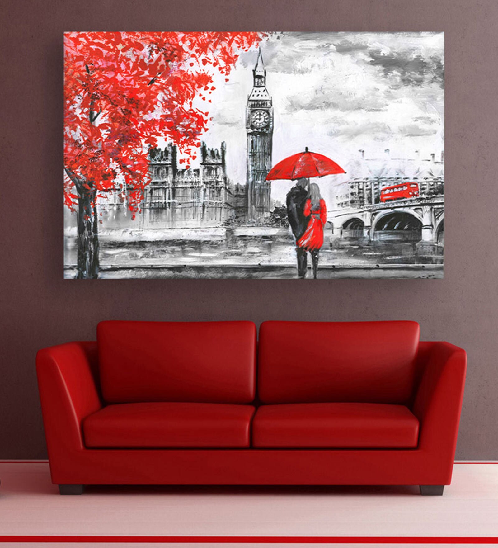 Lovely Couple Pink Canvas Framed People and Places Art Print