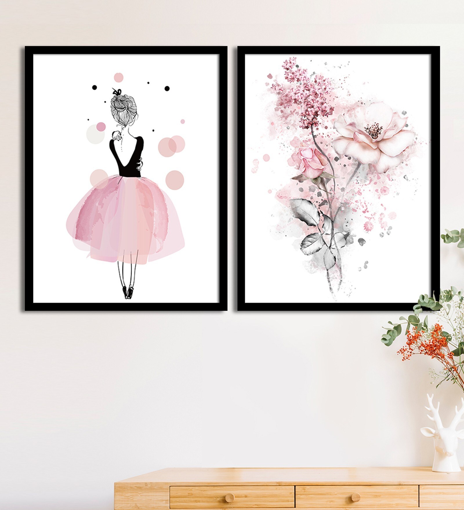 Pink Matte plastic Framed Art Print