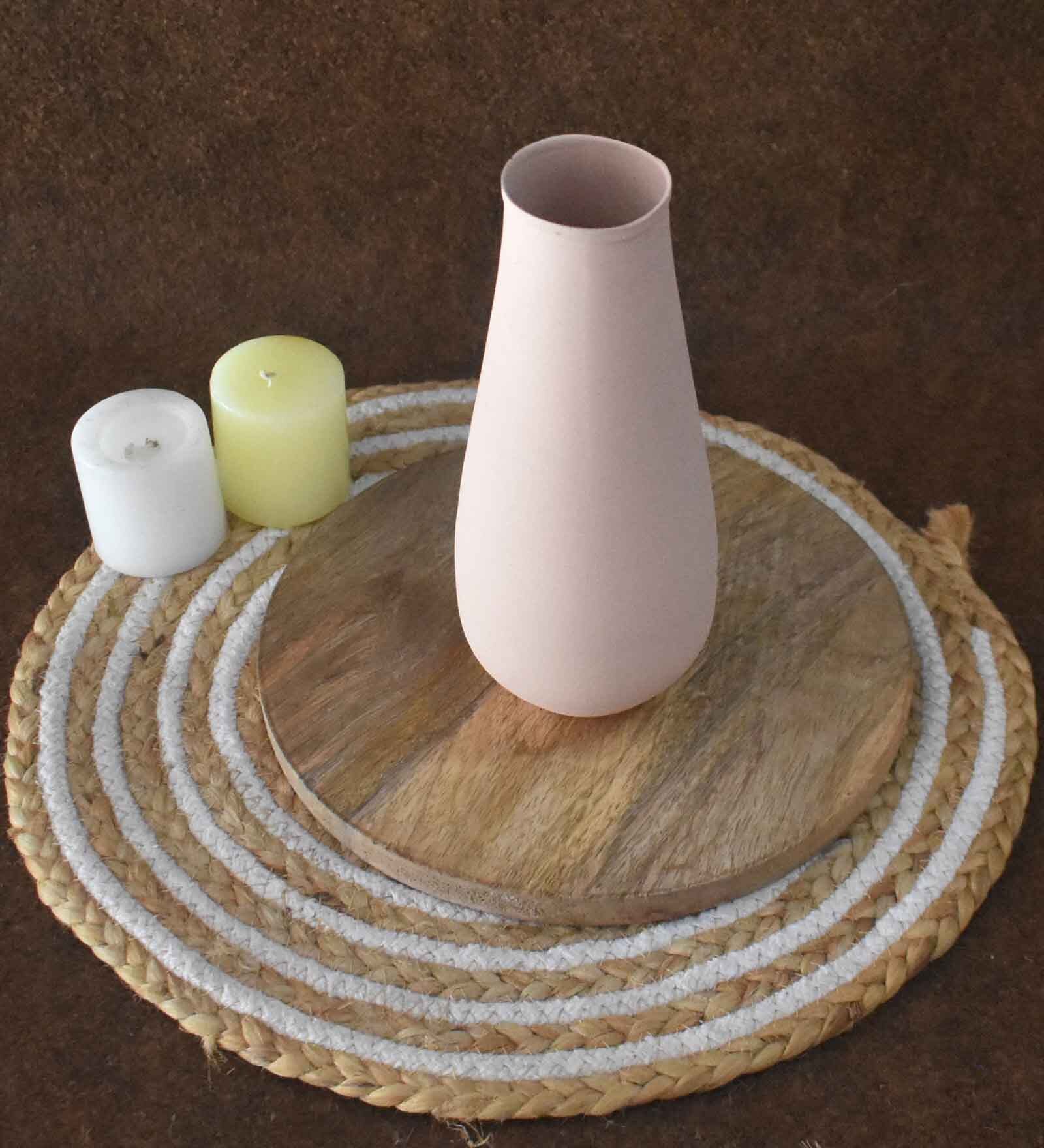Pink Metal Table Vase