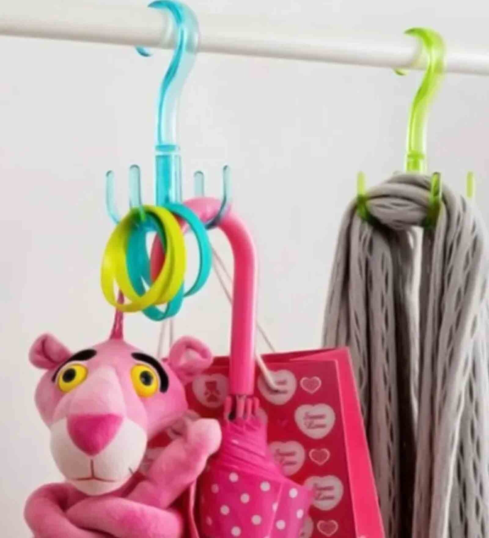 4 Hooks Rotating Hanger (Assorted)