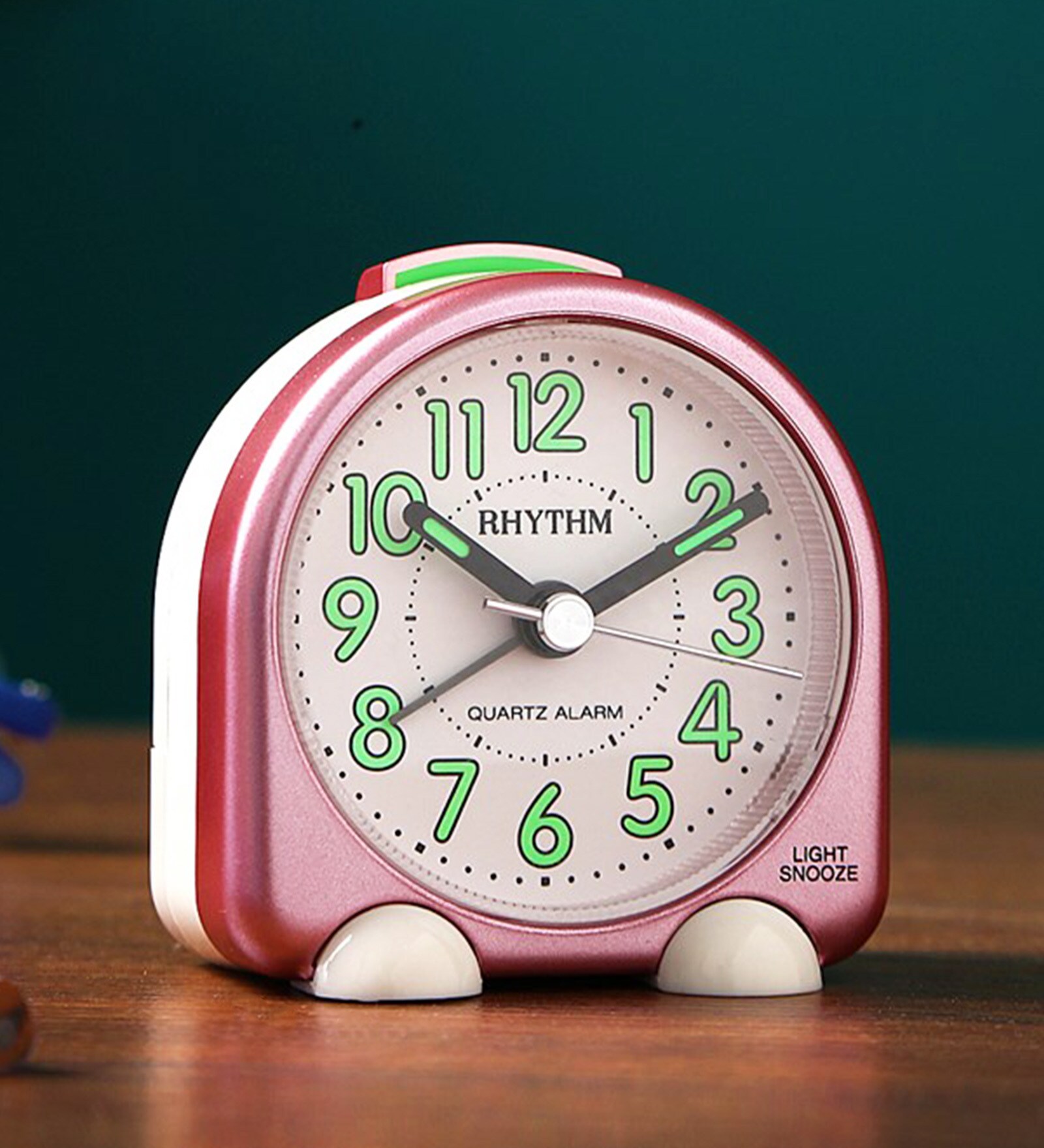 Buy Pink Plastic Analog Alarm Table Clock by Rhythm at 40% OFF by ...