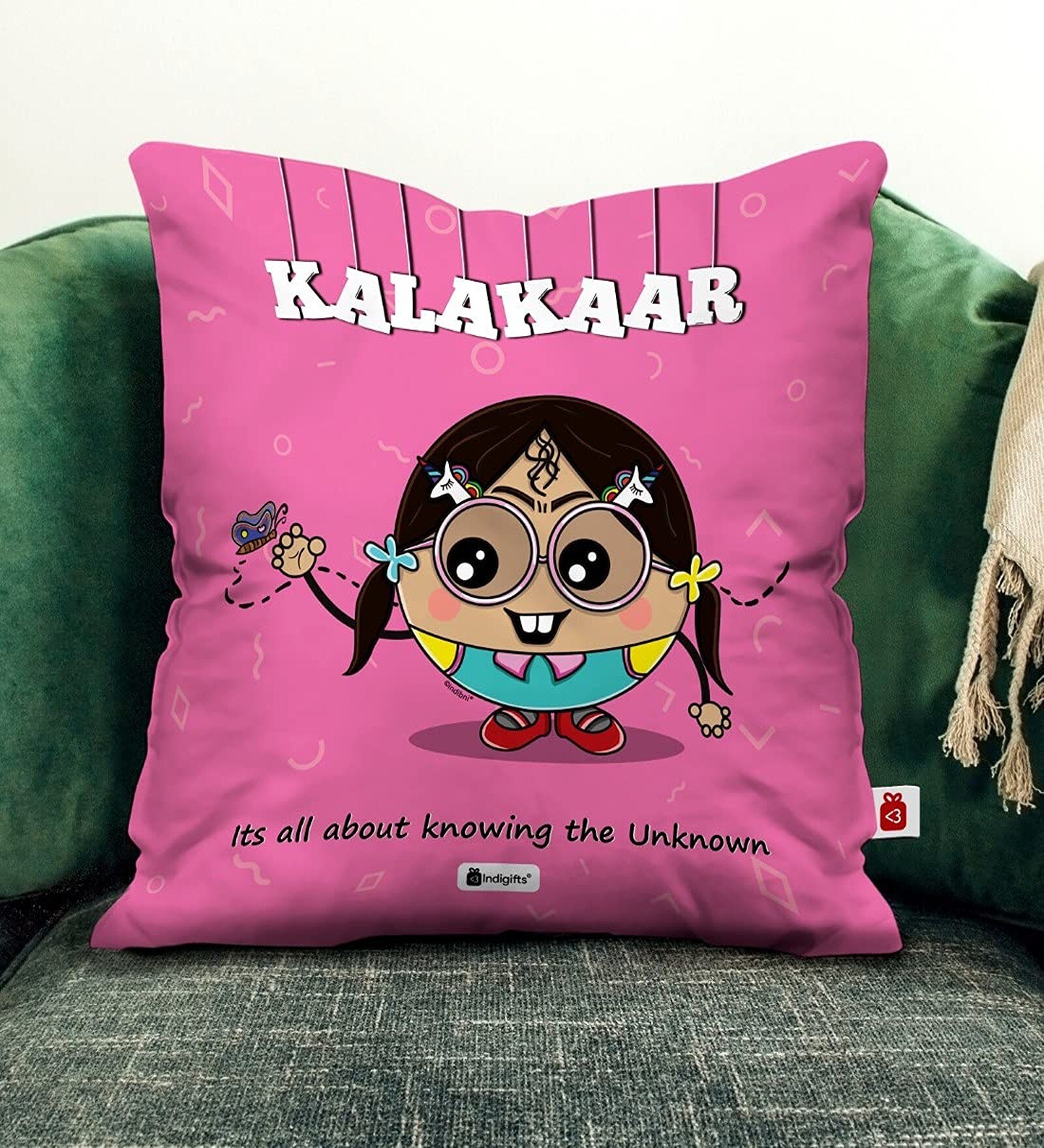 Pink Poly Cotton Quotes 12x12 inches 1 Cushion Cover