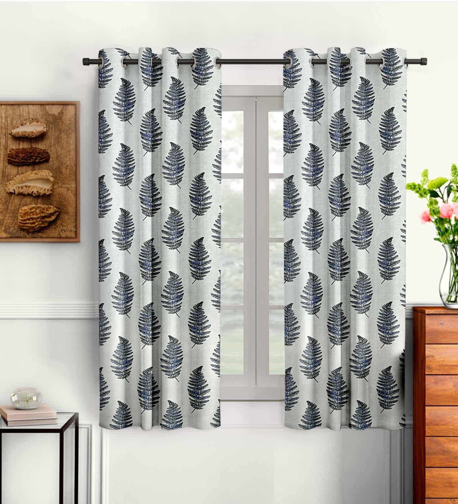 Grey Traditional Polyester 5 Ft Semisheer Eyelet Window Curtains (Set of 2)