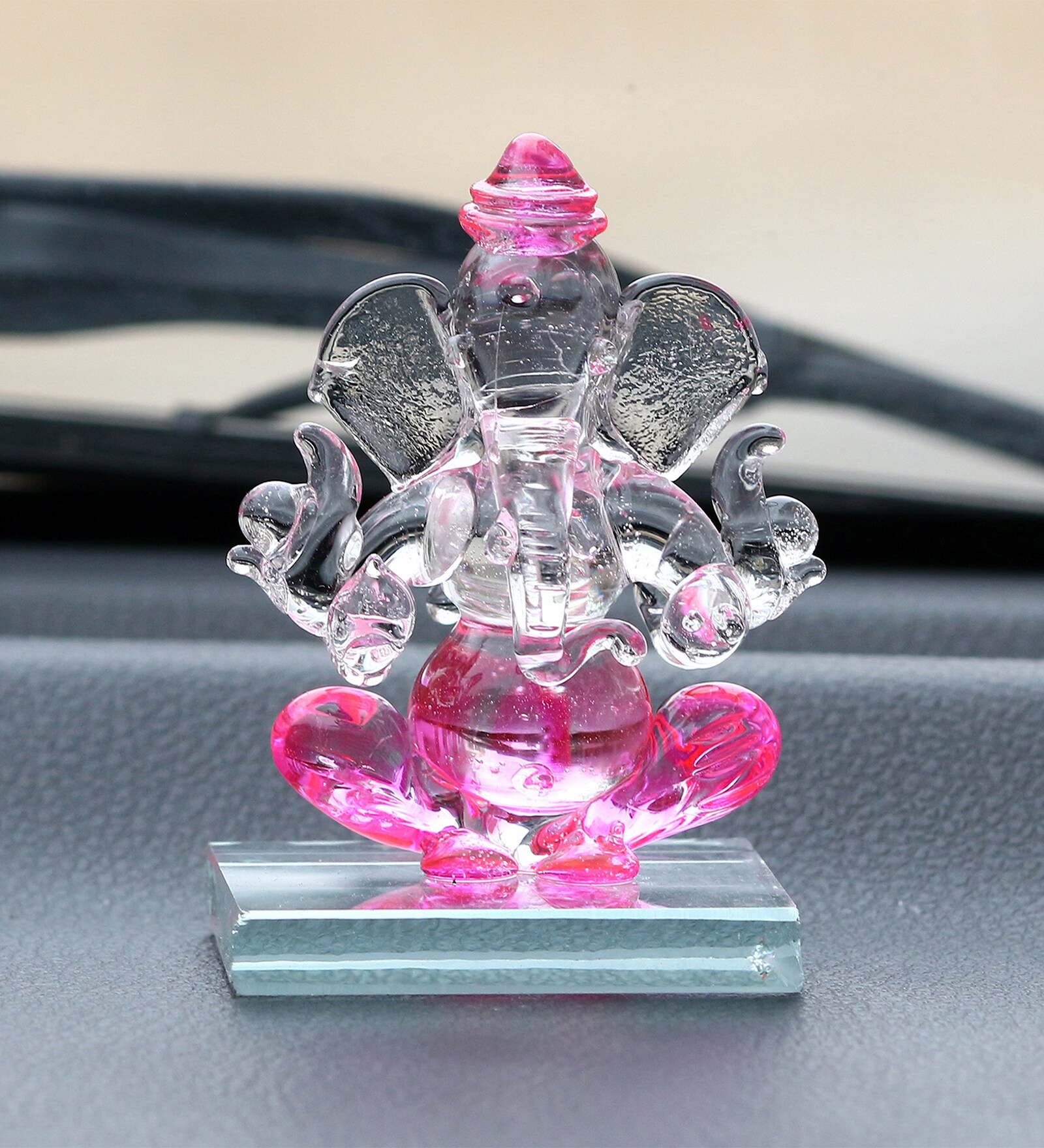 Pink Polyresin Ganesha Idol