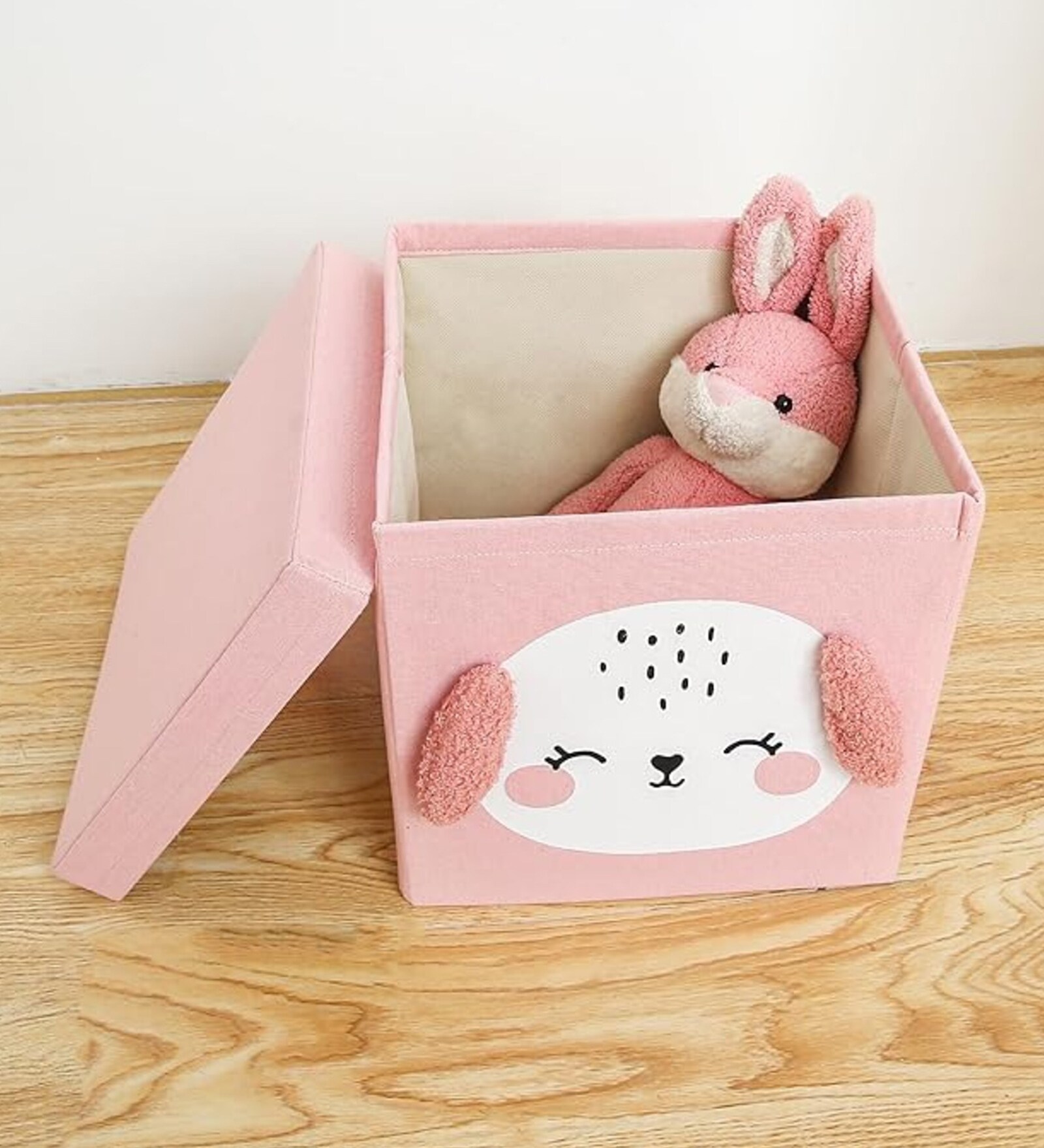Pink Puppy Nonwoven 5 Ltrs Laundry Basket Cum Kids Storage Organizer