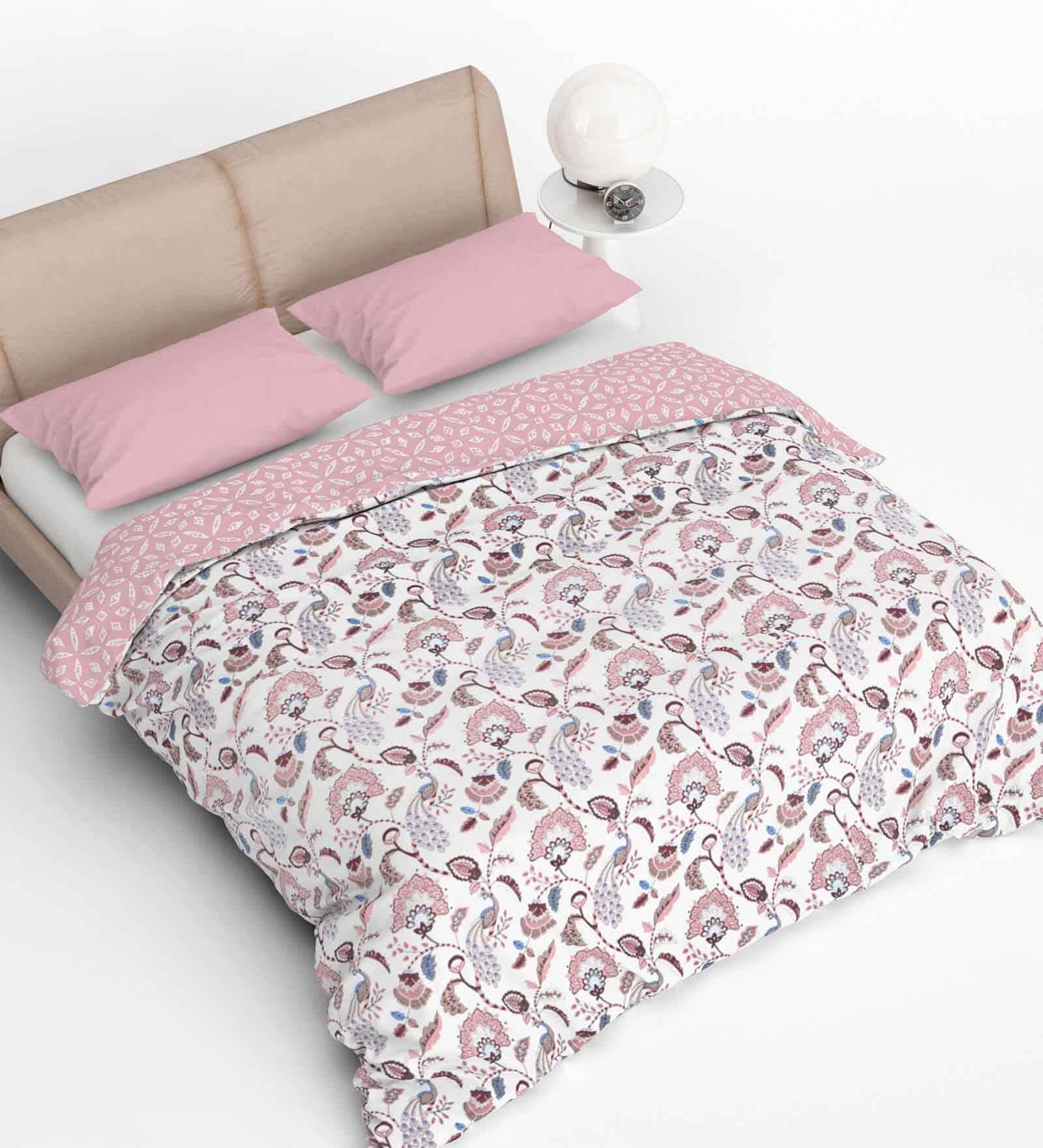 Pink Pure Cotton Printed 150 GSM Single Bed AC Room Dohar