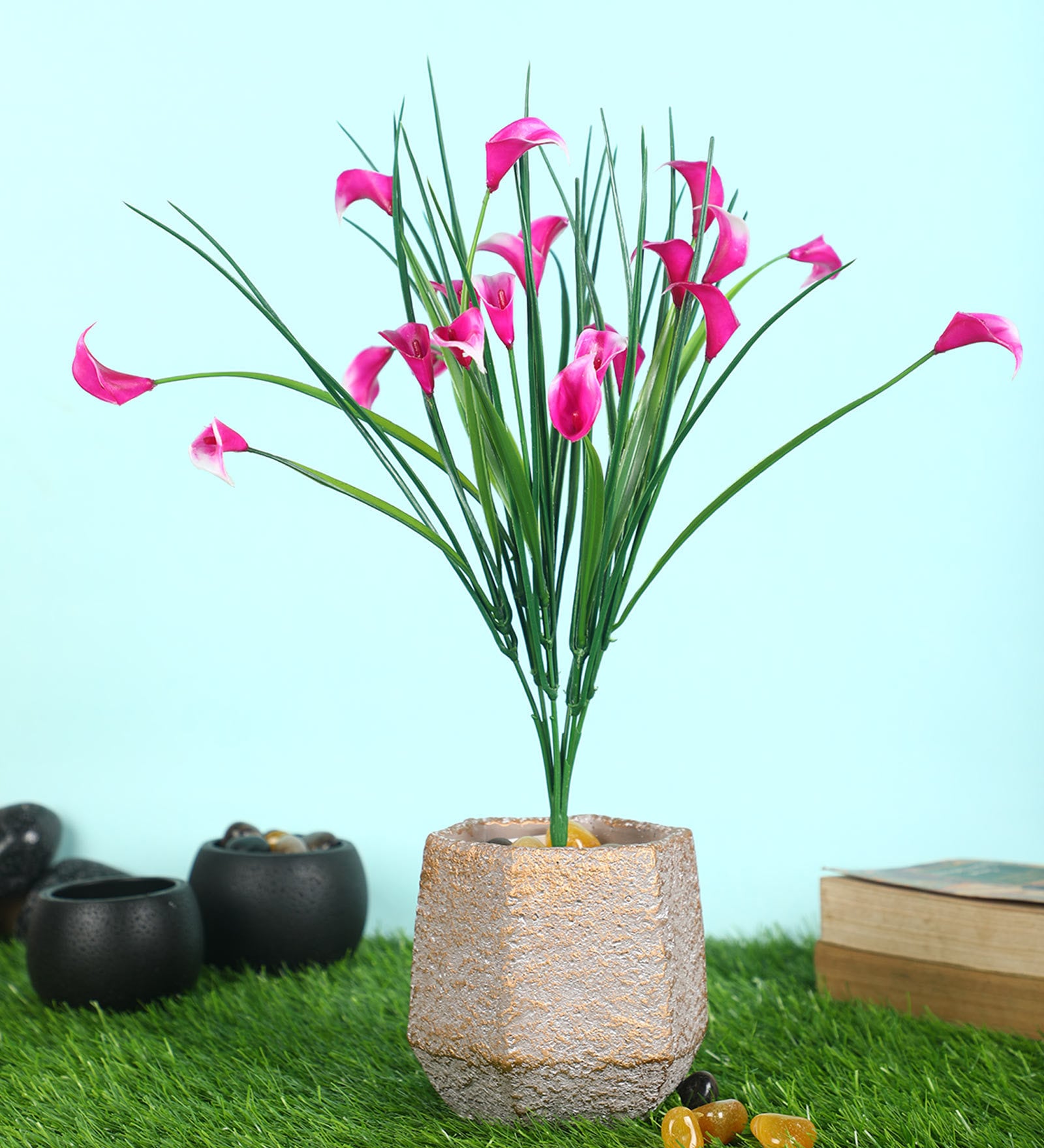 Pvc Pink Without Pot Artificial Plants