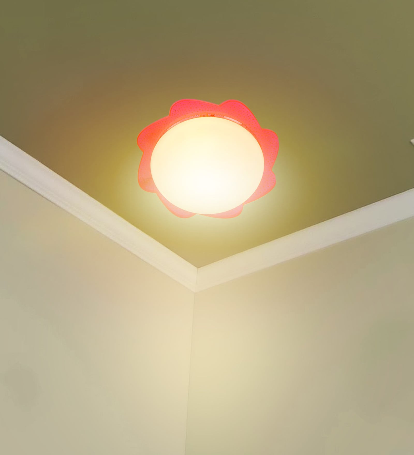 Pink Pvc Stylish Flush Mount