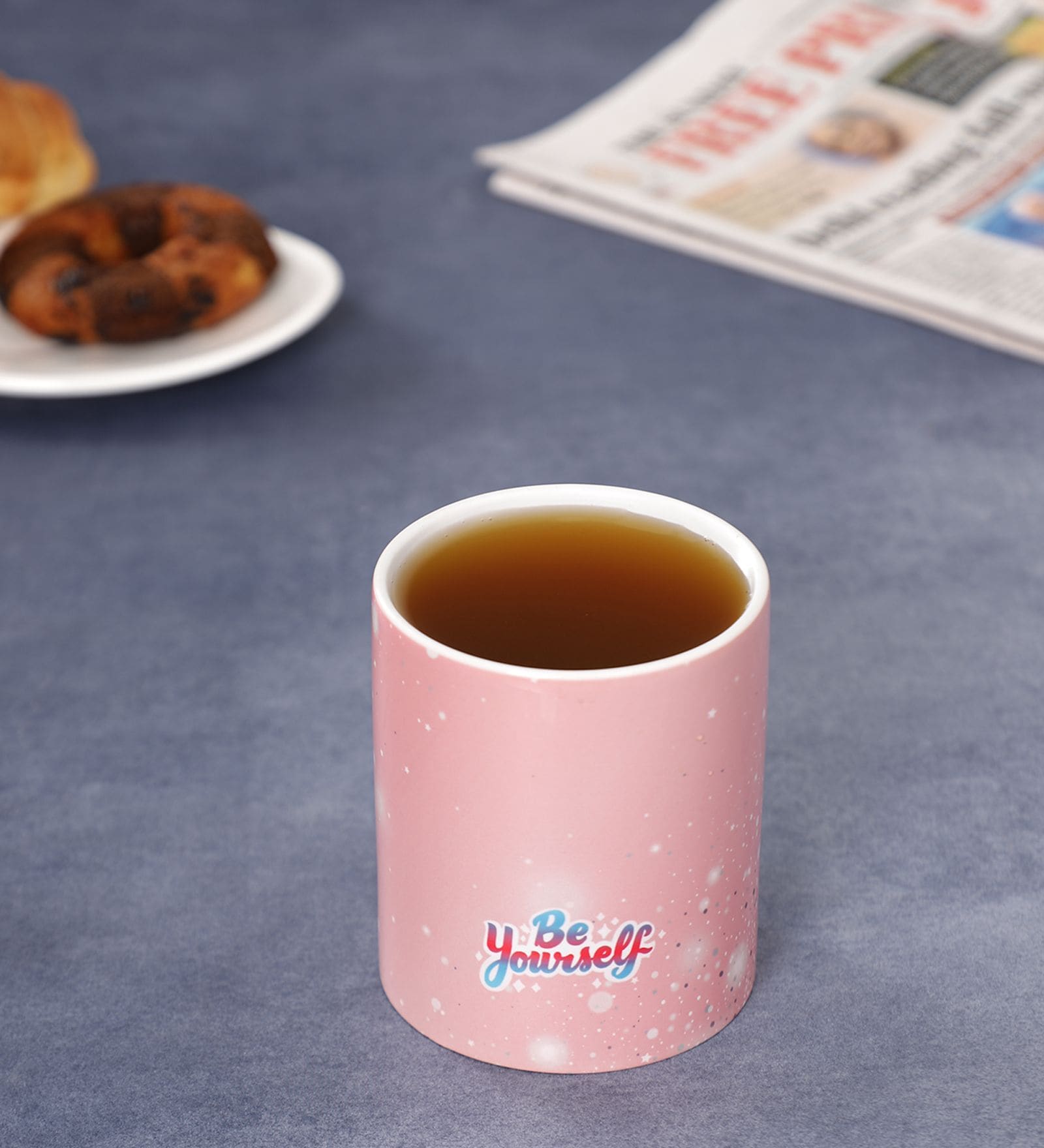 Pink Shade Text Printed Ceramic Coffee Mug 320ml