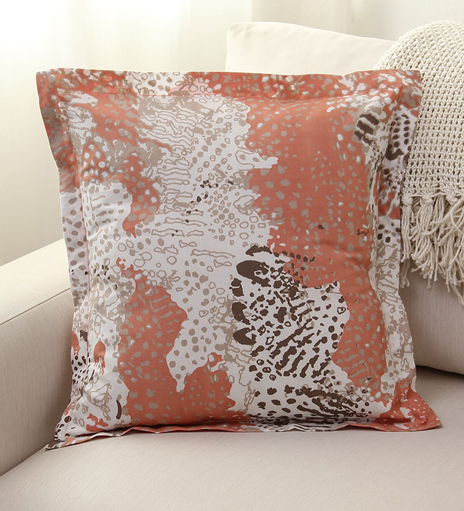 Pink Nature 16 x 16 Inches Cushion Cover