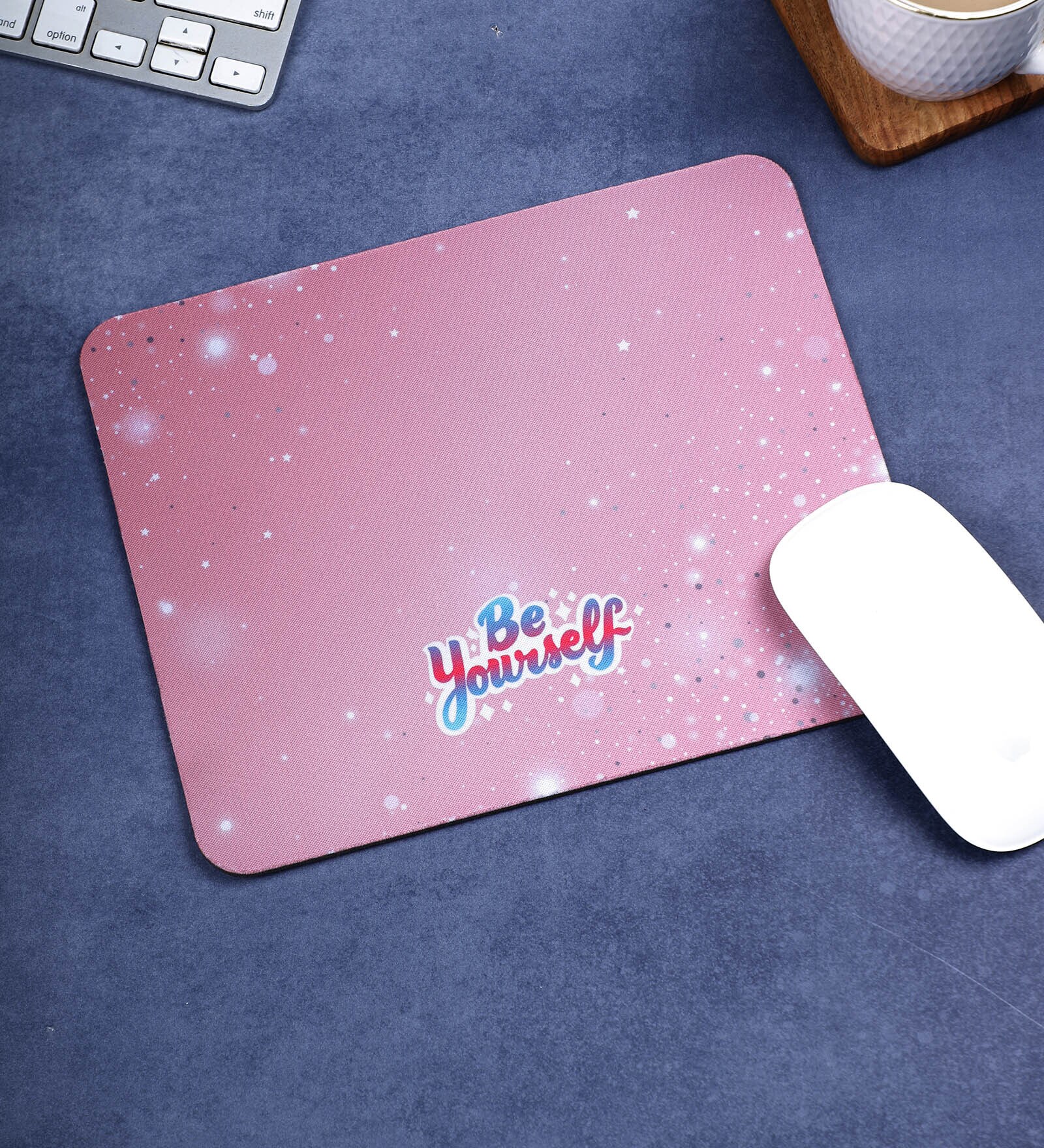 Pink Sparkle Printed Rectangle Mousepad