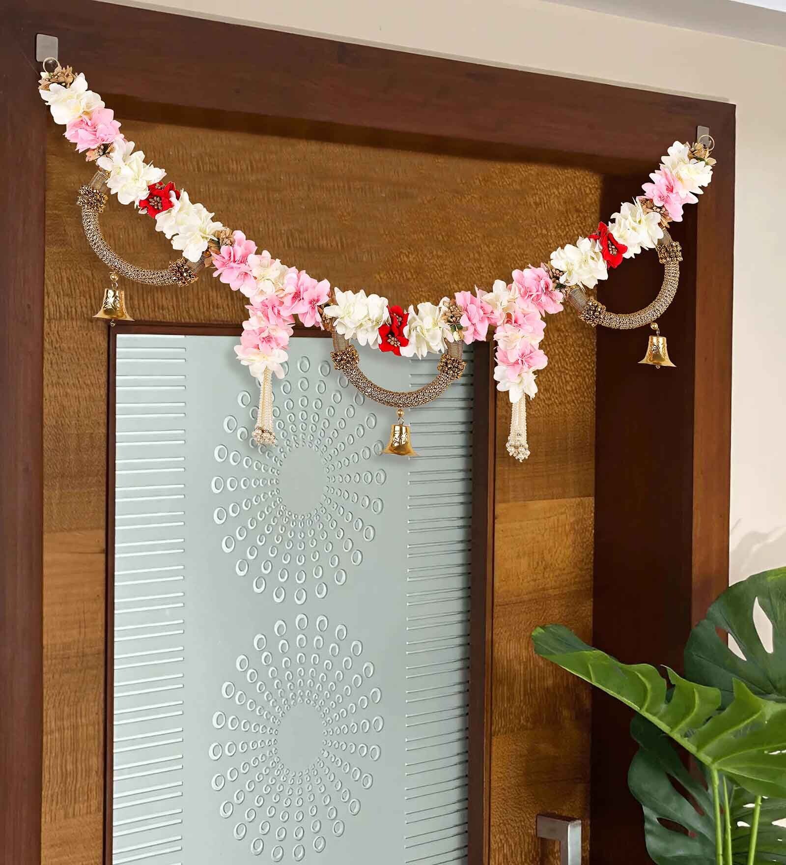 Pink Stone Hanging Toran