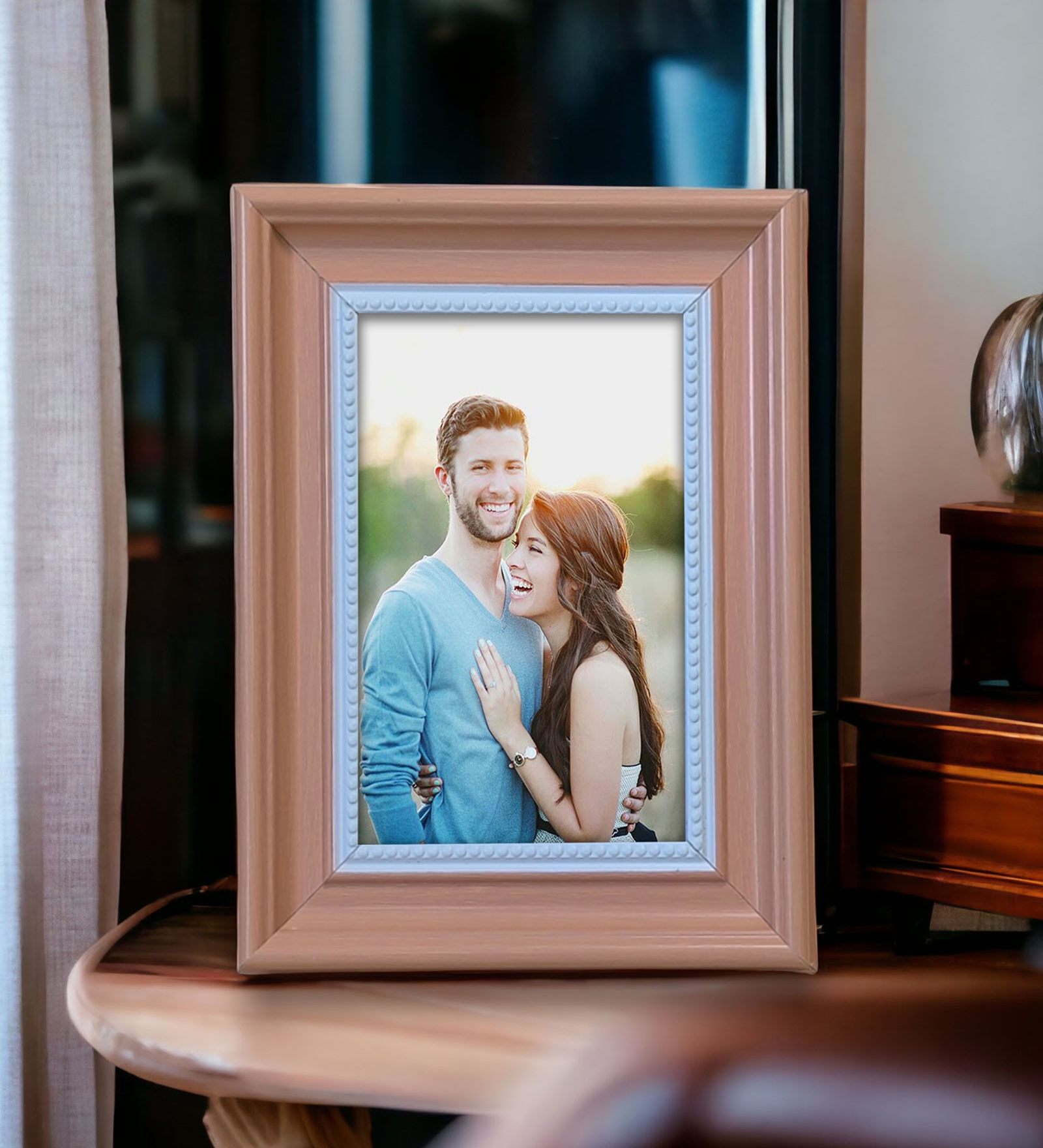 Pink Synthetic Wood Photoframe