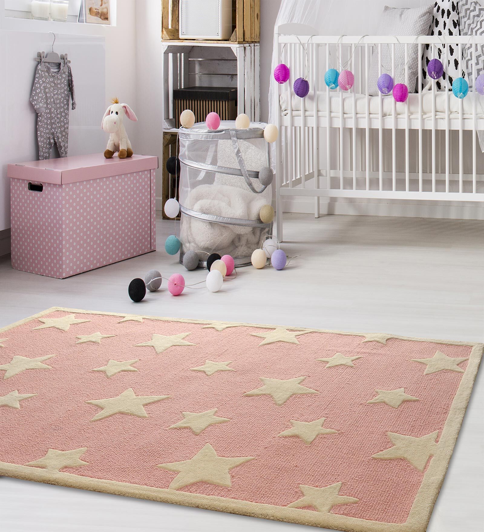 Pink Twinkling Star 4 X 6 Feet Carpet