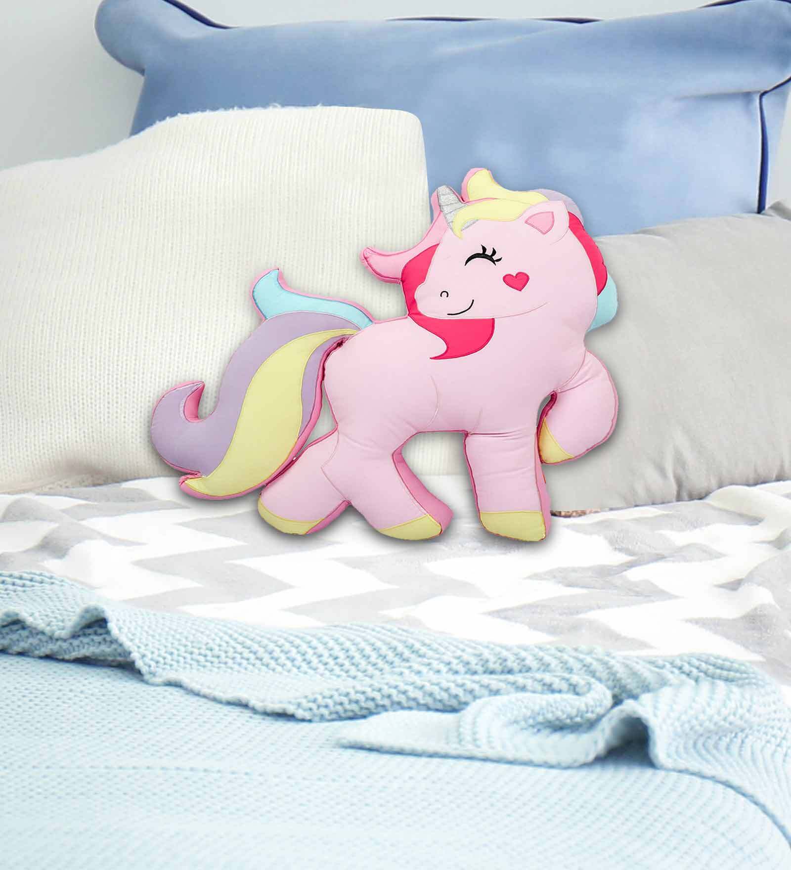 Buy Pink Unicorn Shaped Cushion By Polkas & Stripes at 17 OFF by