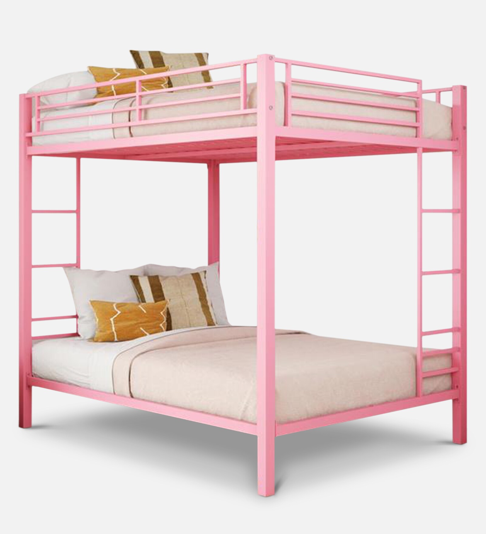 Pinkin Metal Bunk Bed in Pink Colour Pinkin Metal Bunk Bed in Pink Colour