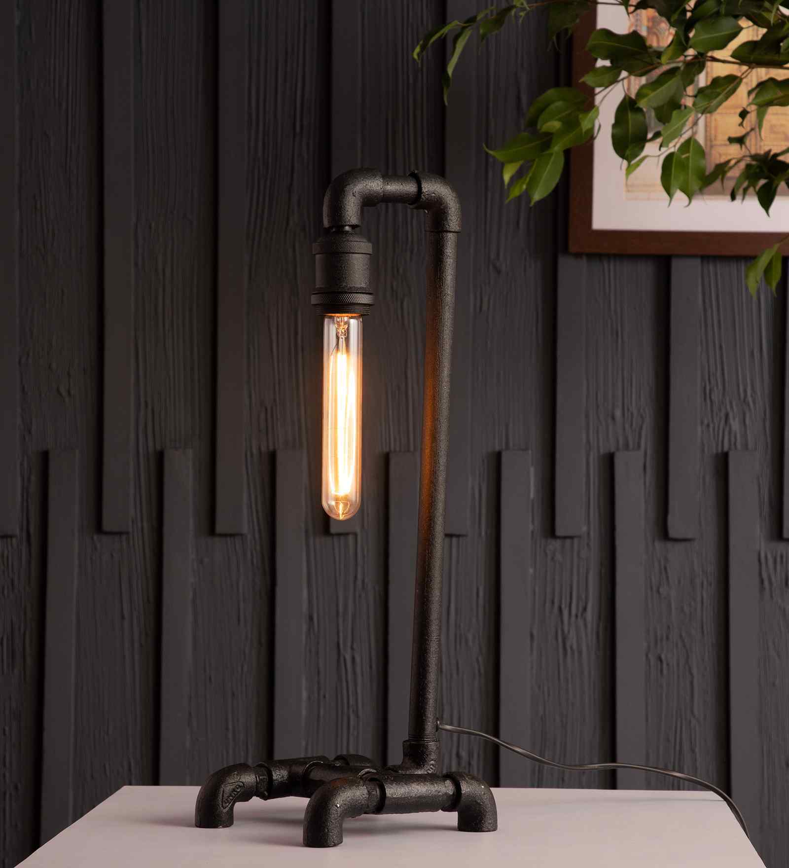 Pipe Robot Black Desk Table Lamp Pipe Robot Black Desk Table Lamp