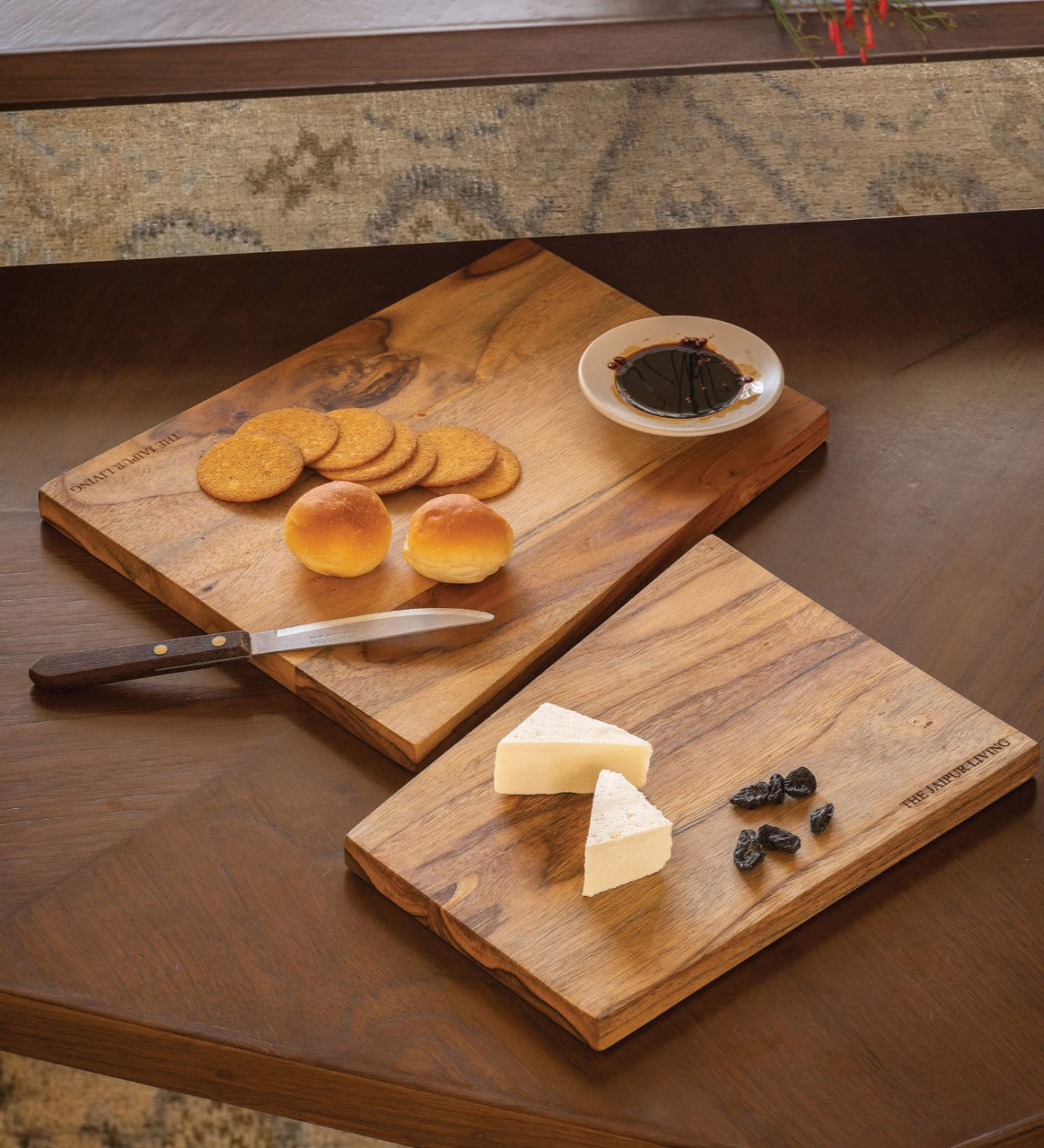 Pisa Honey Brown Acacia Wood (Set of 2) Chopping Board