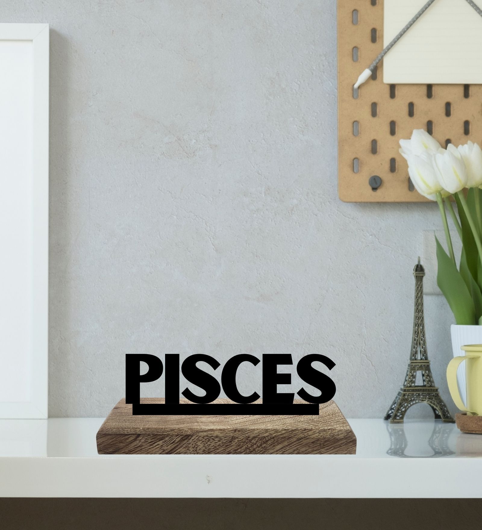 Pisces Black Mango Wood & Iron Showpiece