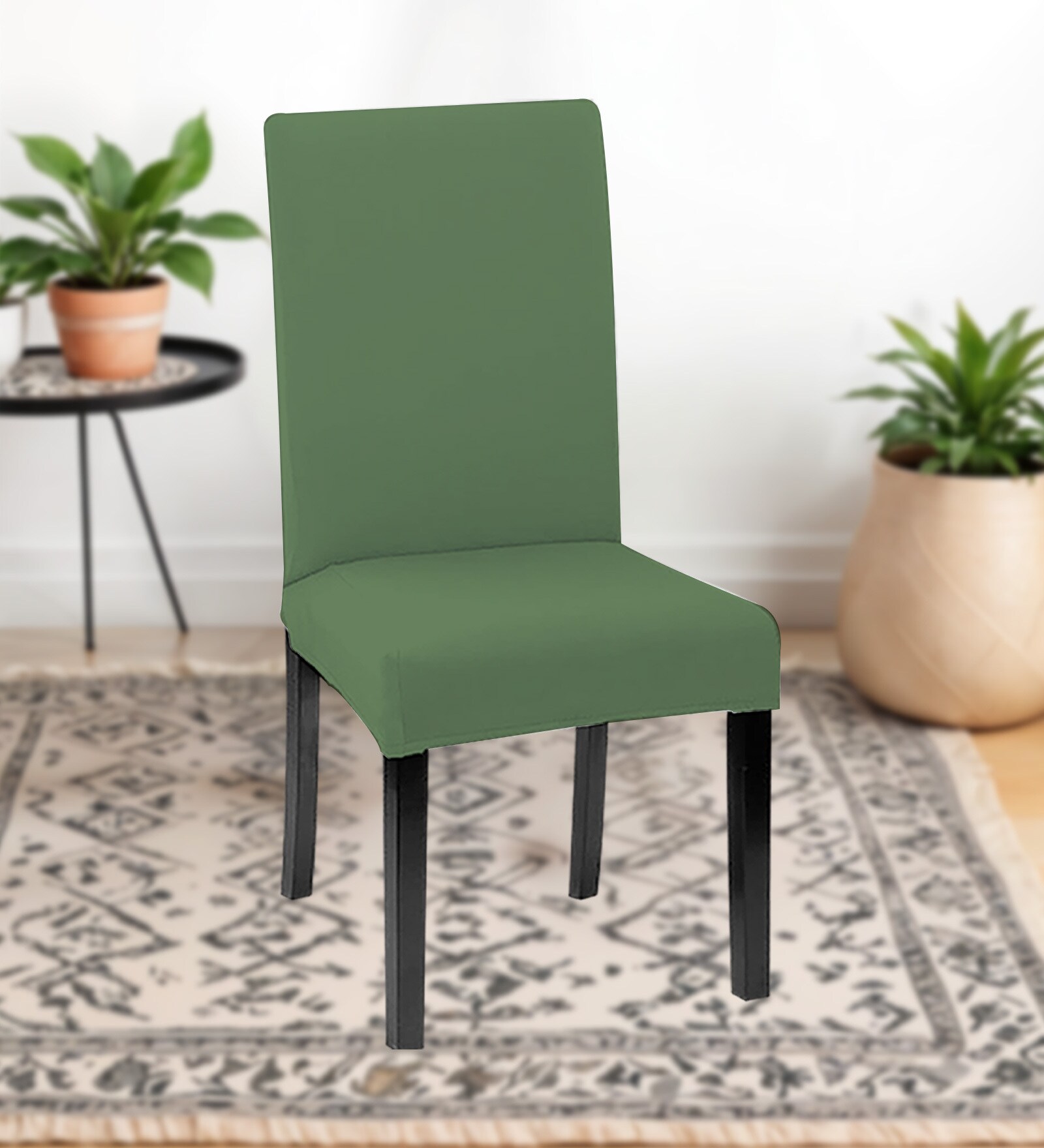 Pista Polycotton Solid 14x18 Inches Chair Covers  (4 pieces)