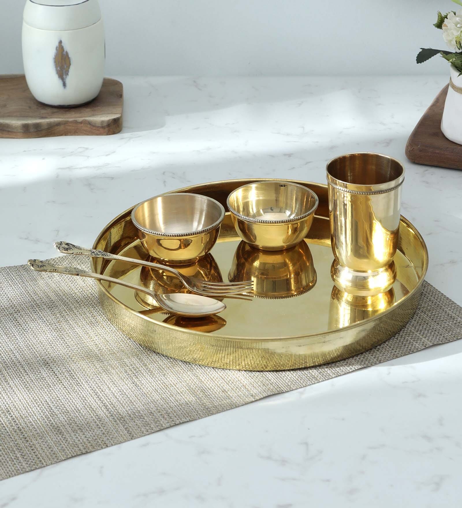 Buy Pital 12 Inch Gold Brass Dinner Plate at 32% OFF by Codesustain ...