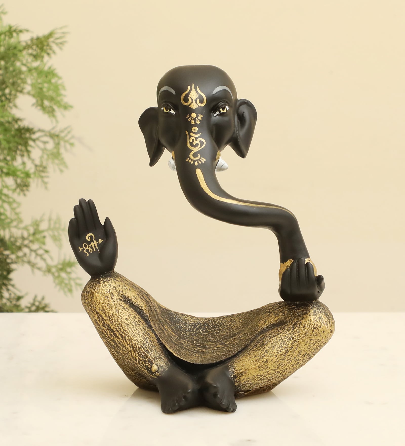 Pitambara Ganesha in Black & Gold Color