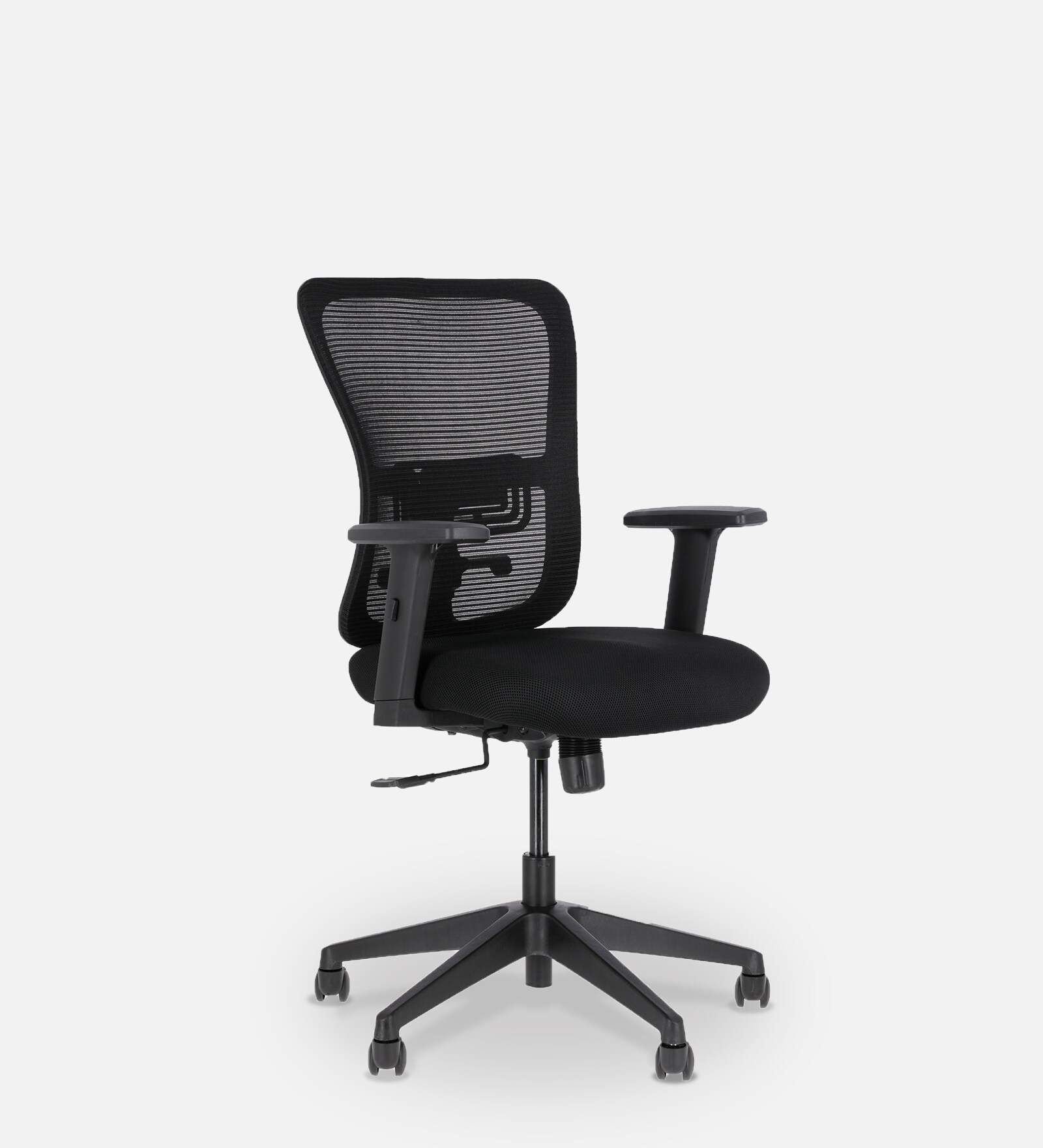 Pivica Medium Back Ergonomic Chair In Black Colour Pivica Medium Back Ergonomic Chair In Black Colour