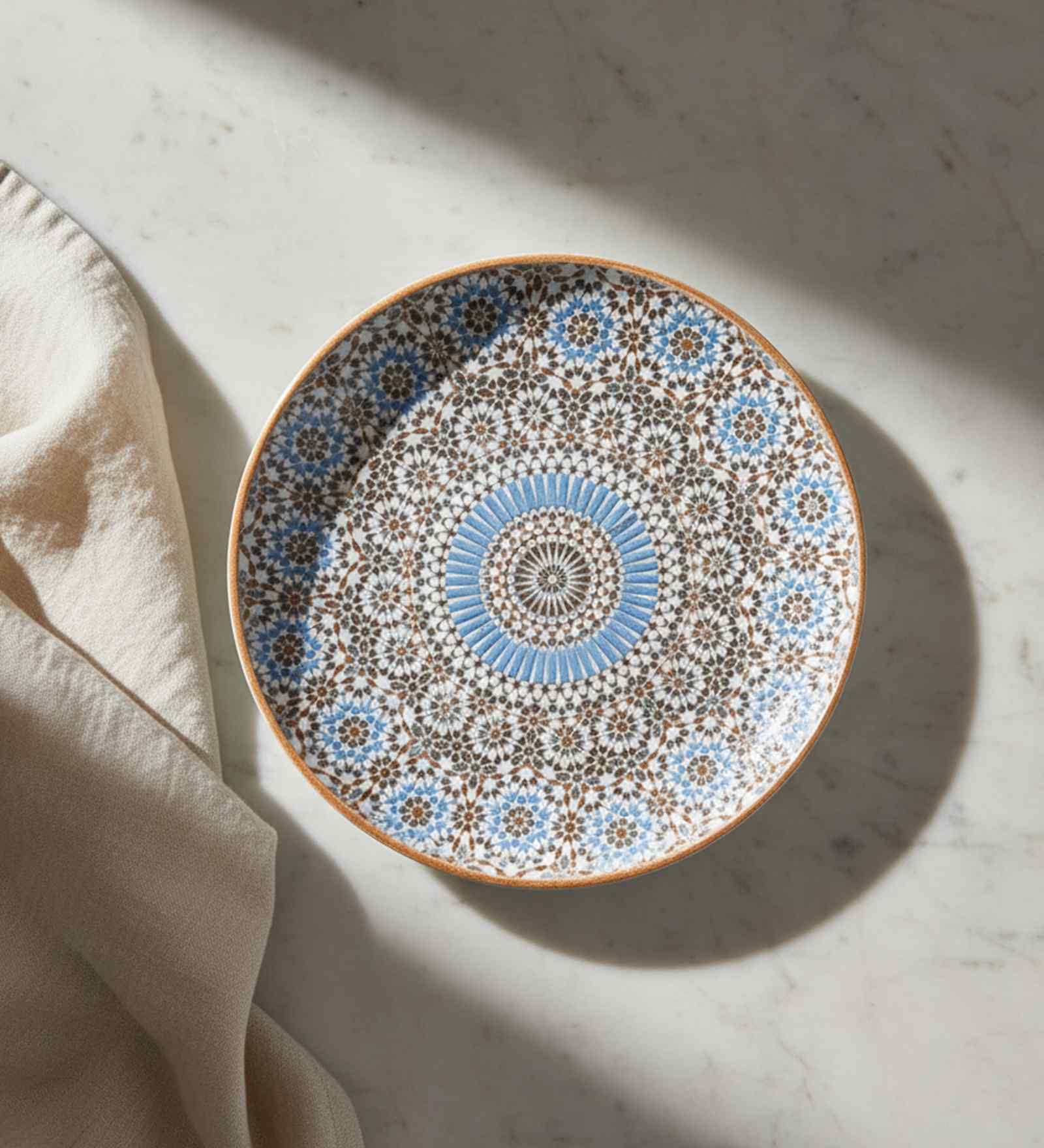 Pixel- Morocco Fine Porcelain Dinner Plate
