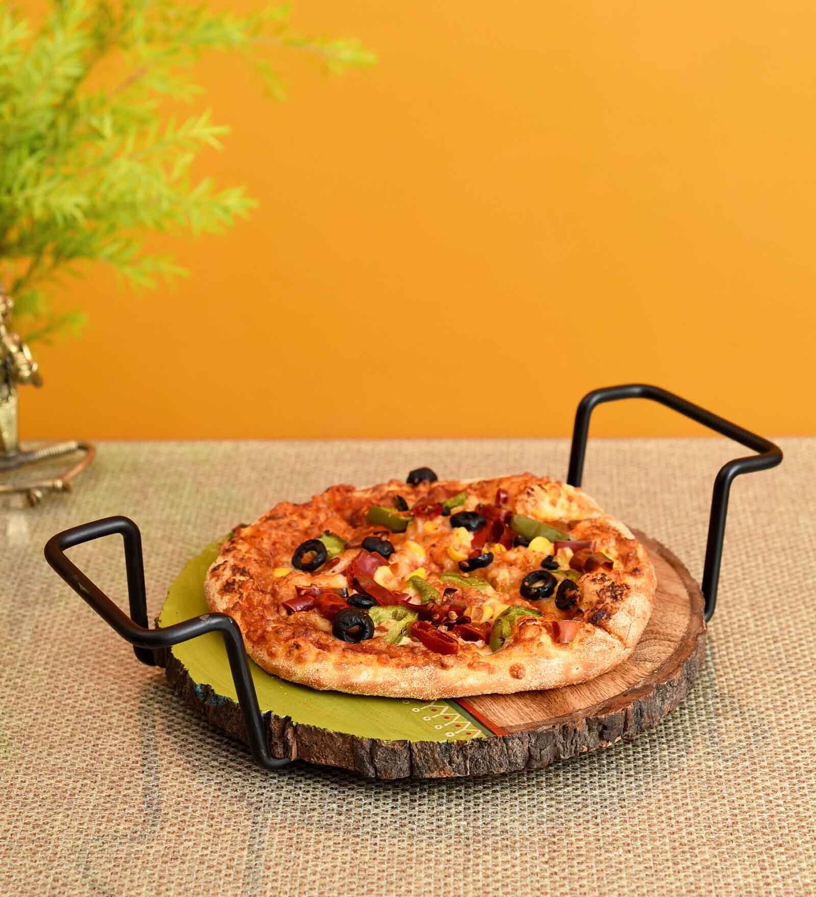 Buy Green and Natural Wood Serving Tray at 26 OFF by Aakriti art