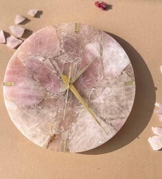 Pink Stone Wall Clock