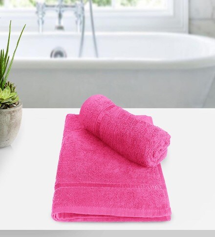 hot pink bathroom hand towels