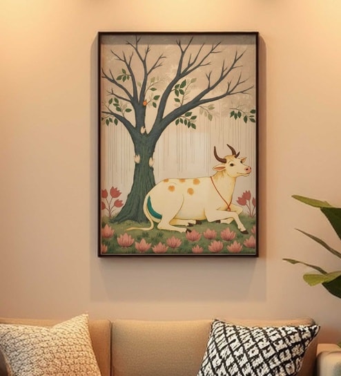 Pichwai Printed Canvas Wall Art
