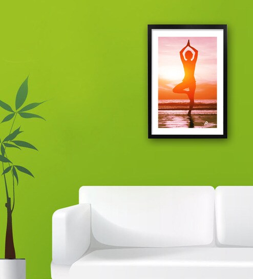 Pickypomp Yoga Paper 8 X 12 Inch Framed Wall Poster