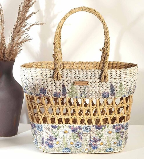 Picnic Baskets | Lunch Basket | Cane Basket for Gifting | Wicker | Bamboo (Design 02)