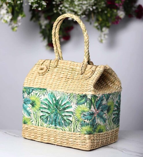 Picnic Baskets | Lunch Basket | Cane or Jute Basket | Cane Basket for Gifting | Wicker Baskets (Design 07)