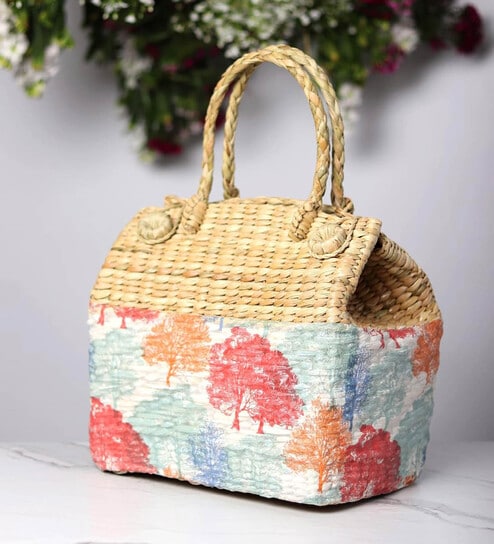 Picnic Baskets | Lunch Basket | Cane or Jute Basket | Cane Basket for Gifting | Wicker Baskets (Design 06)