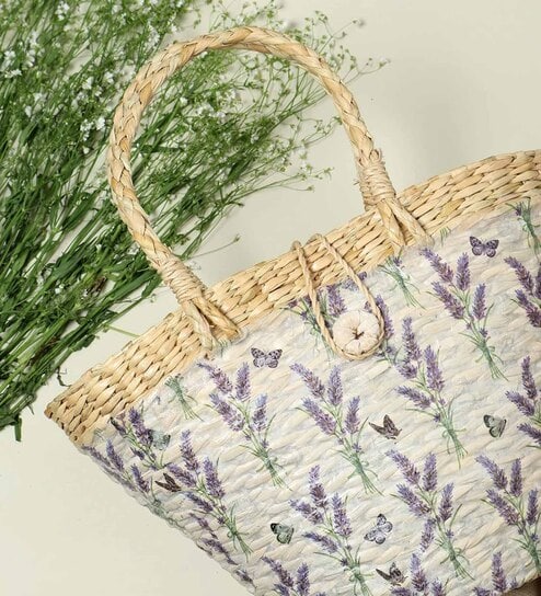 Picnic Baskets | Lunch Basket | Cane or Jute Basket | Cane Basket for Gifting | Wicker Baskets (Multi Color 14)