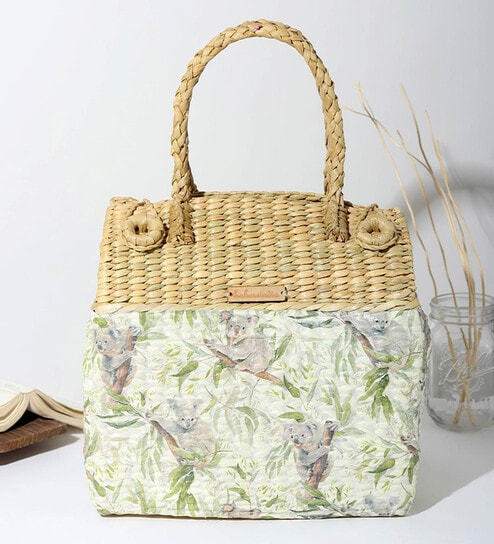 Picnic Baskets | Lunch Basket | Cane or Jute Basket | Wicker Baskets | Cane Basket for Gifting (Design 01)