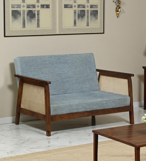 Pinal Sheesham Wood 2 Seater Sofa  With Adjustable Back In Provincial Teak Finish